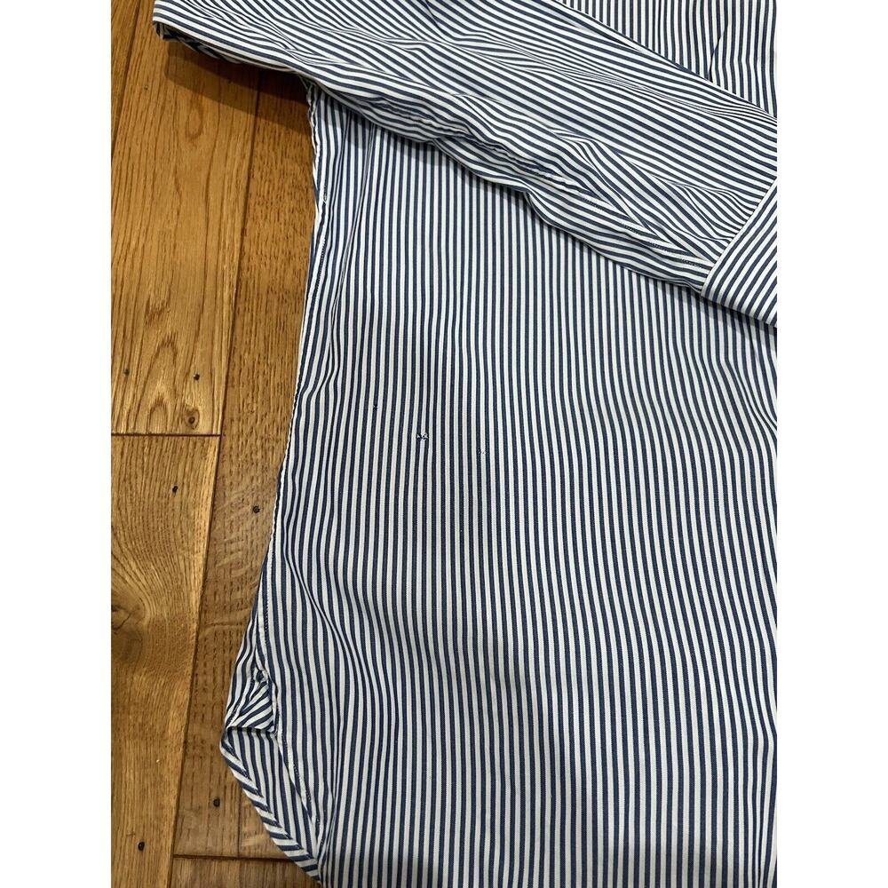 Two Ralph Lauren Polo Button Down Striped‎ Dress Shirt Size 16.5 42 Purple/ Blue - Picture 6 of 9